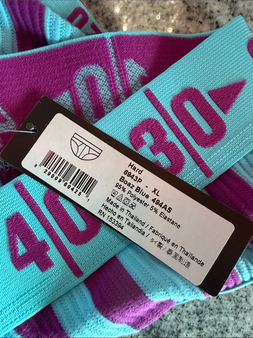C-IN2 Men's HARD Collection Striped Briefs in Aqua & Magenta NWT!